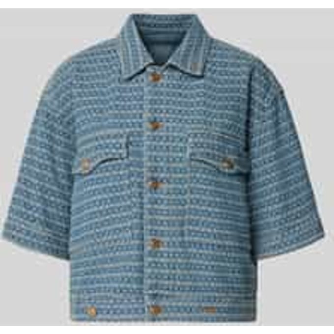 relaxed fit jack in denimlook met borstzakken model 'Ebba'