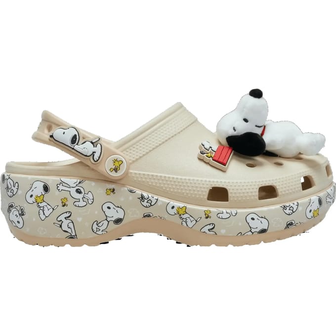 Crocs Peanuts X Classic Platform Clog Casual Klompen Damesklompen Beige 212118-90H 36-37 white