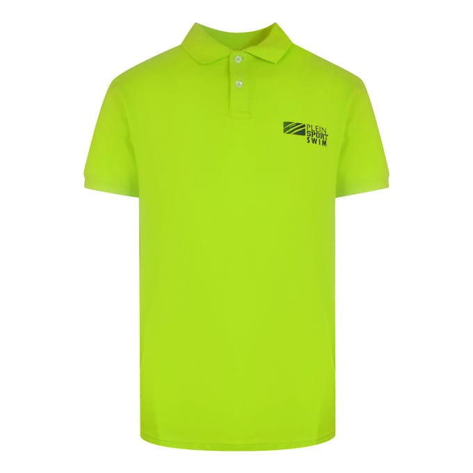 Basis Korte Mouw Kraag Logo Polo Shirt in Geel