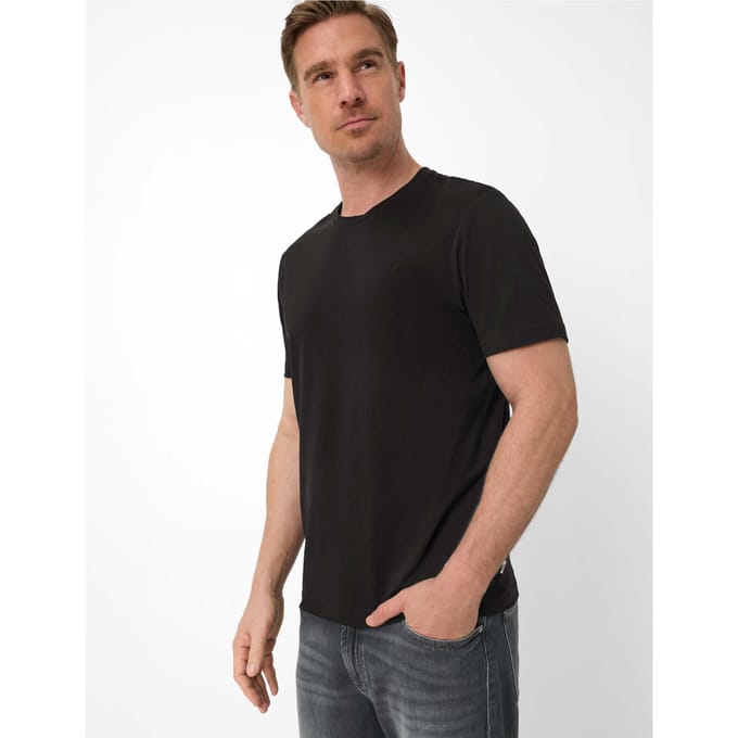 Brax Heren Shirt  Style TED black, zwart, maat 4XL