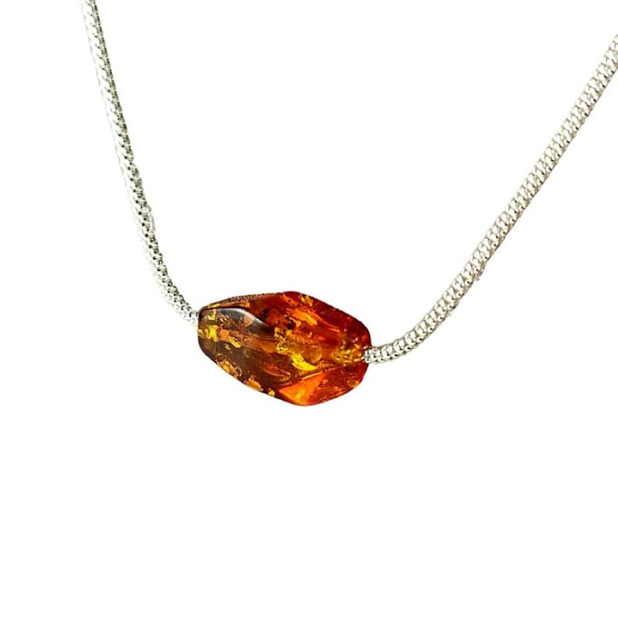 Collier ambre cognac - Collier ambre de la Baltique brown