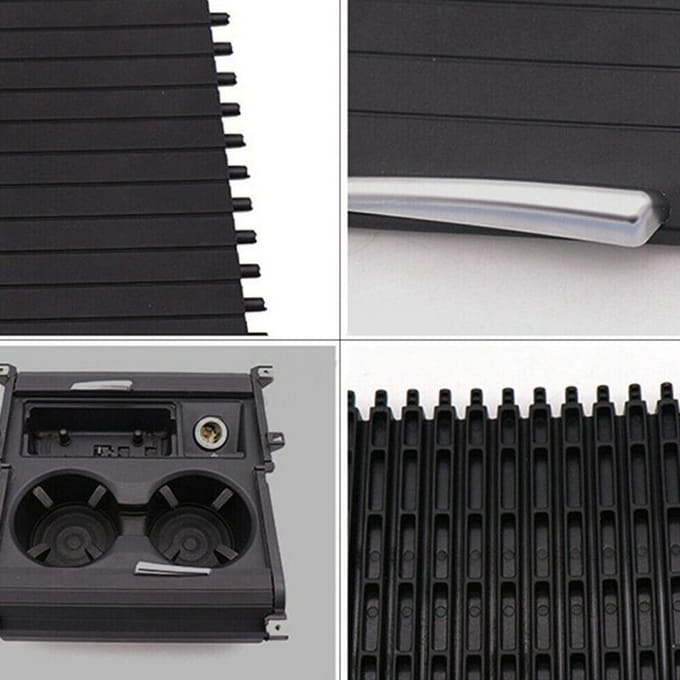Auto Opbergdoos Middenconsole Rolgordijn Covers Voor BMW X5 X6 E70 E71 2007-14 black