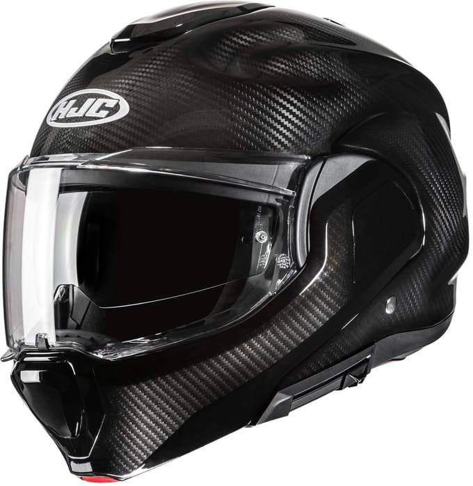 HJC F100 Carbon Solid Zwart Systeemhelm - Helm
