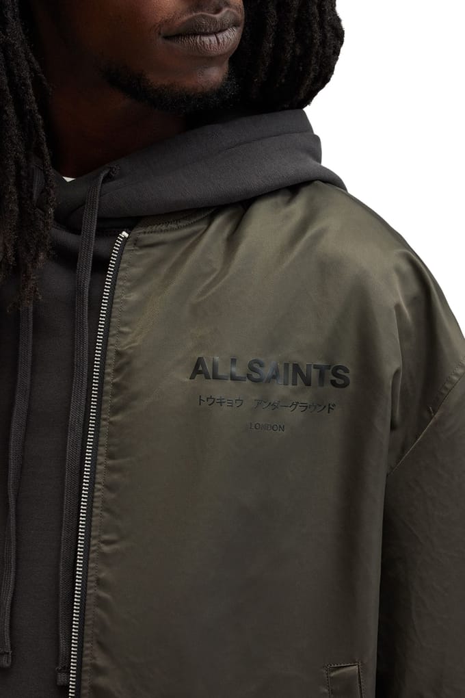 AllSaints Underground Bomber Black Taglia: L | Bomber Outlet | Uomo | Nero