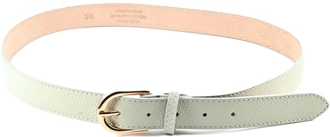 Giuliano Lederen riem - Made in Italy - Leer - Mint groen