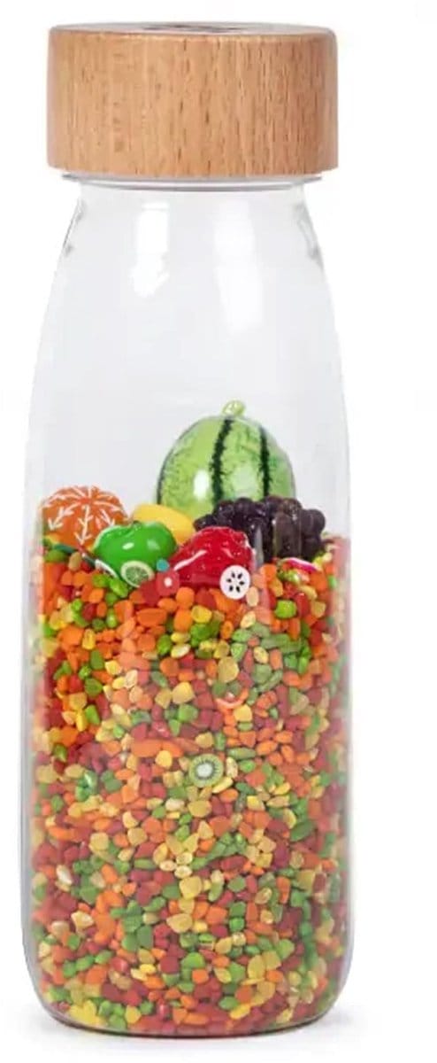 Petit Boum - Babyspeelgoed sensorische fles met geluid - Veelkleurig