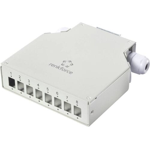 Renkforce RF-7187896 DIN-railadapter 8 poorten Zonder connectoren