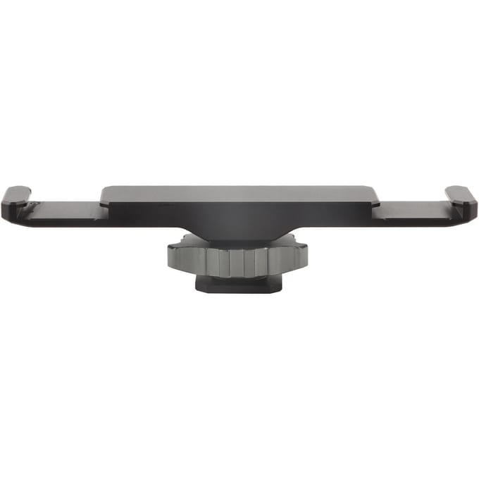 Dubbele Beugel Cold Shoe Mount Verlengstang voor LED Videolicht Microfoon Livestreaming black