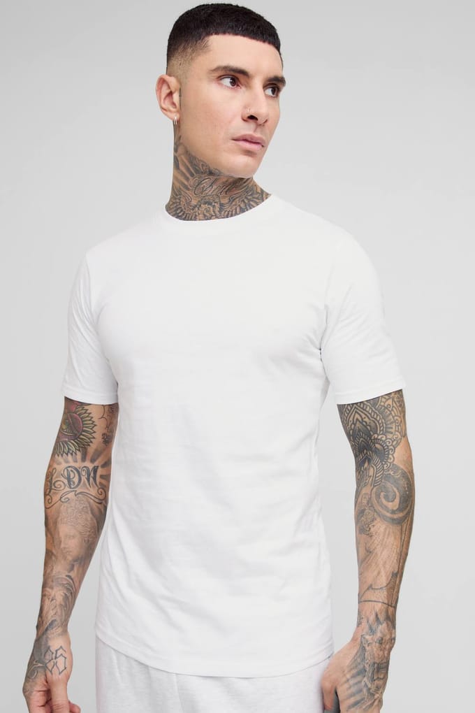 Tall Slim Fit Essential T-Shirt | White | Size Medium