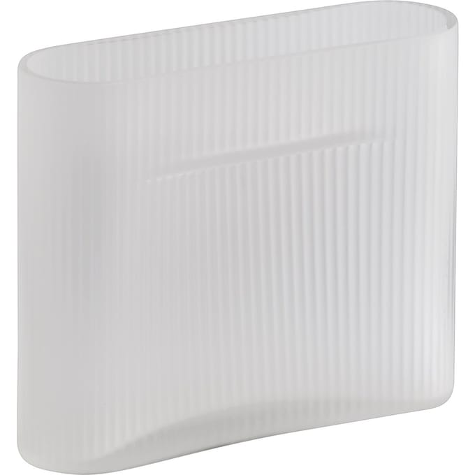Muuto Glazen vaas - white frosted - H 16.5 cm