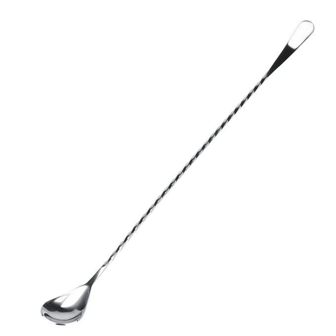 Roestvrijstalen Bar Cocktail Roerlepel Met Vork Mixen Drank Puddler Mixer white
