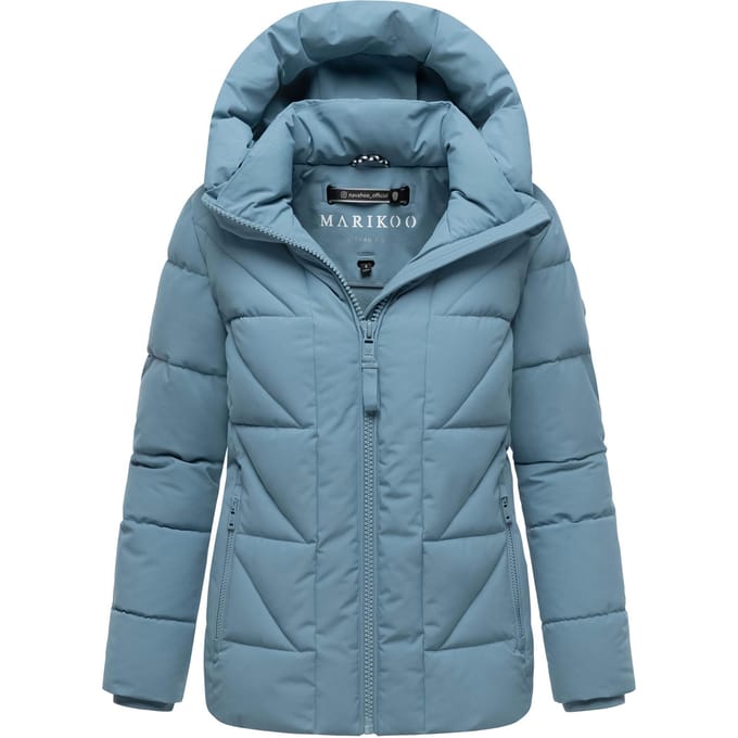 Marikoo dames winterjas Kuschelnasee met capuchon en fleecevoering