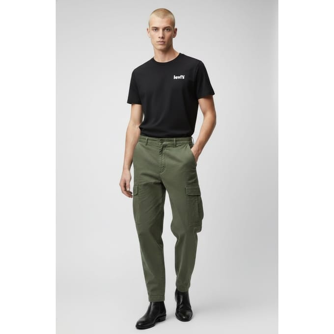Levi's Graphic Crewneck Tee Poster Logo Black Größe: M | Cargohosen Outlet | Herren | Schwarz