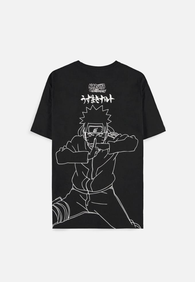 Naruto Shippuden Heren Tshirt -2XL- Graphic Art Zwart