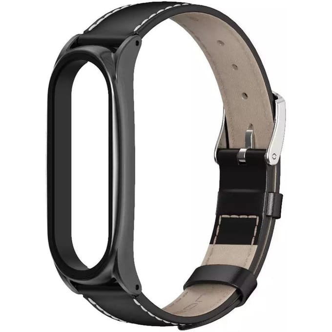 Xiaomi Mi Band 5 bandje leer (zwart)