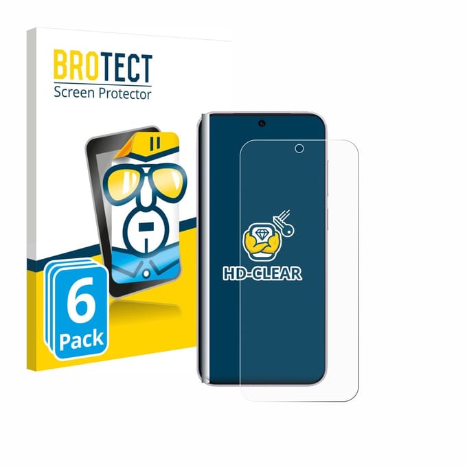 BROTECT - Screenprotector voor Vivo X300 Pro - Folie Beschermfolie transparant 6 Stuks