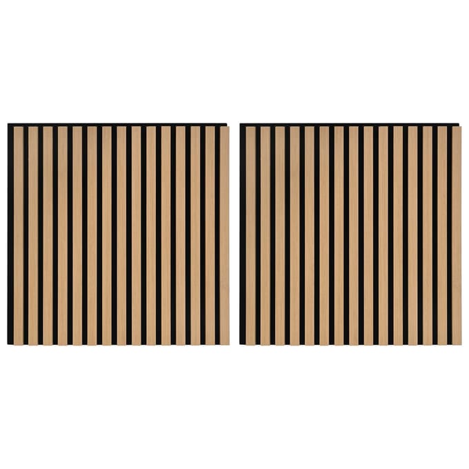 vidaXL - Wandpanelen - 2 - st - 60,5 - x - 60 - cm - Naturel