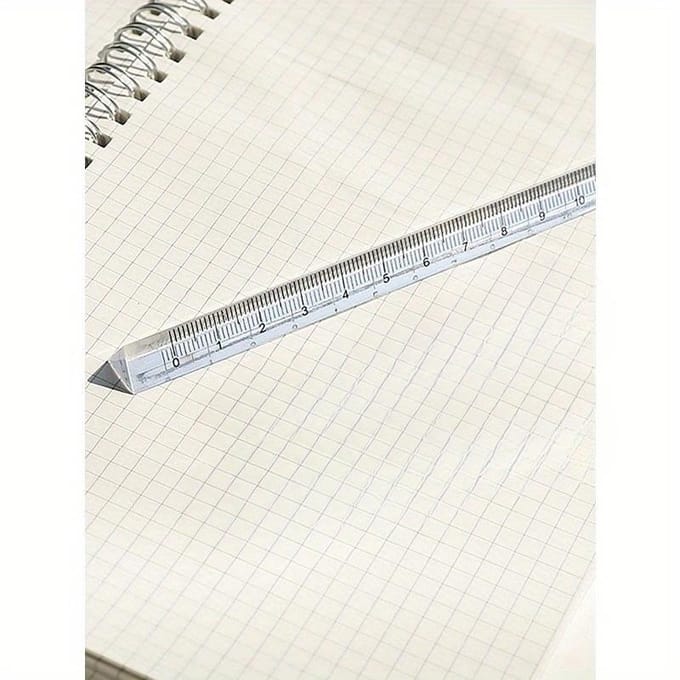 Règle Triangle Transparente, Mignonne Multifonctionnelle Non Marquée Papeterie Étudiante Outil d'Échelle Retour à l'École one-size pur