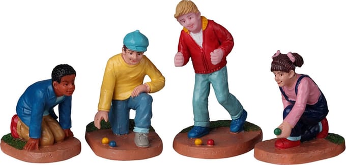 Lemax - Marbles Champ, Set Of 4 - Kersthuisjes & Kerstdorpen