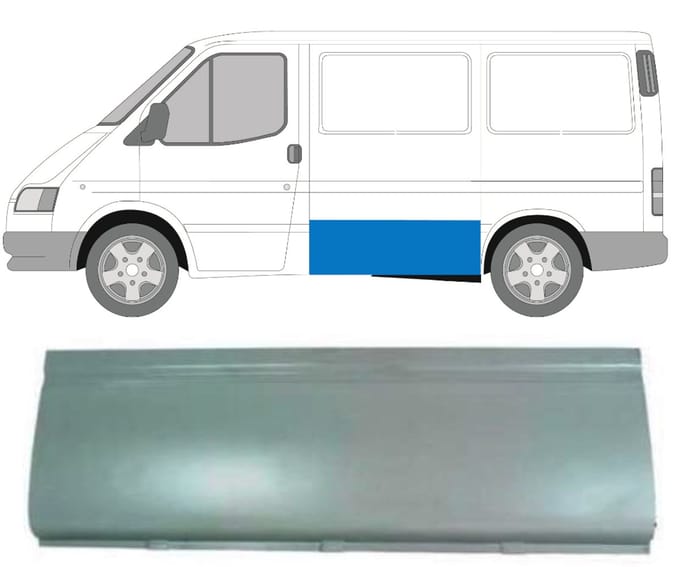 Plaatwerkdeel zijpaneel voor Ford Transit 1986-2000 / Links