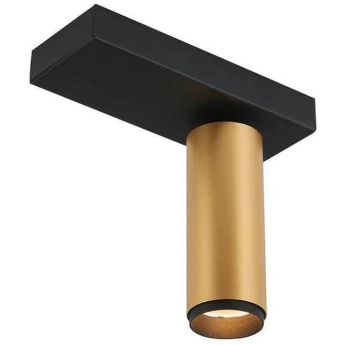 LOOM DESIGN LED plafondlamp X-Beam, 1-lamp, zwart/goud