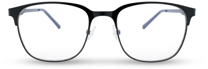 BL Way Metal Black - Blauw licht bril - Computerbril - Rechthoek - Zwart