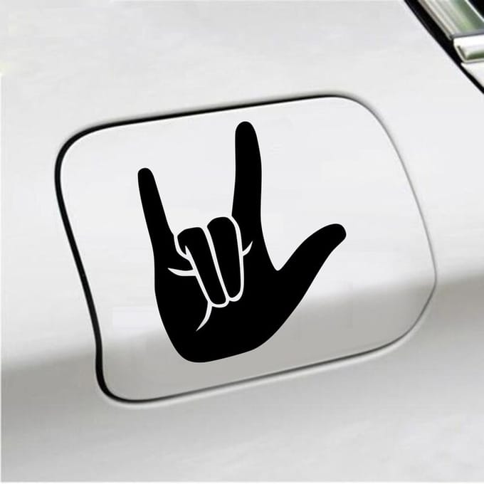 Bumpersticker - Rock N Roll - 14 X 12 - Zwart