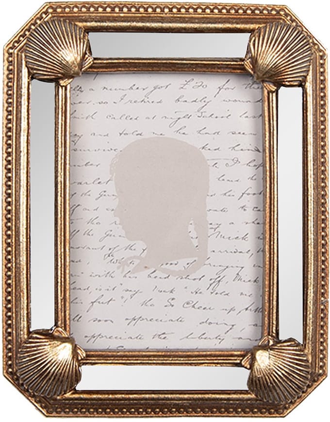 Clayre & Eef Fotolijst 6x9 cm Goudkleurig Kunststof