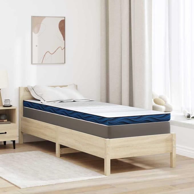 vidaXL - Matras - Topper - 80 - x - 200 - cm - dik - Jacquard - stof - Wit