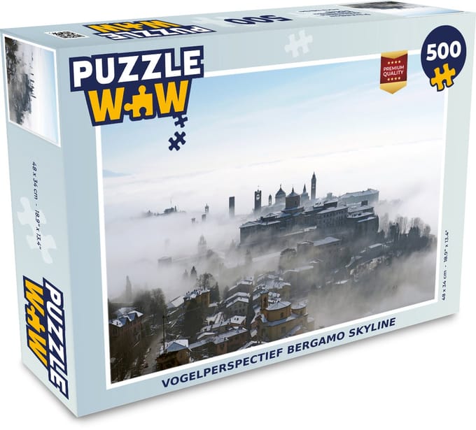 Puzzel Bergamo skyline - Legpuzzel - Puzzel 500 stukjes