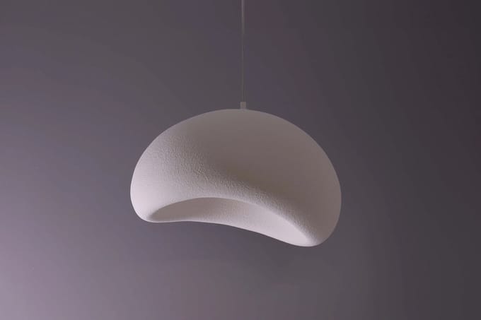 Hanglamp AERE Sandy White diameter 50 cm - Organisch Design