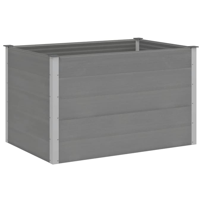 vidaXL - Plantenbak - verhoogd - 150x100x91 - cm - HKC - grijs