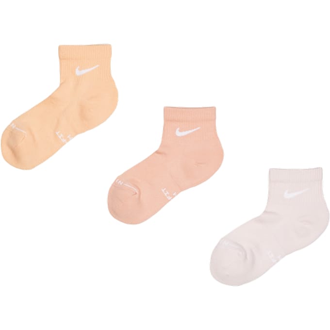 Nike Elevated Ankle 3 Pack Sokken Unisex - Oranje - Maat 34 - 38 - Katoen