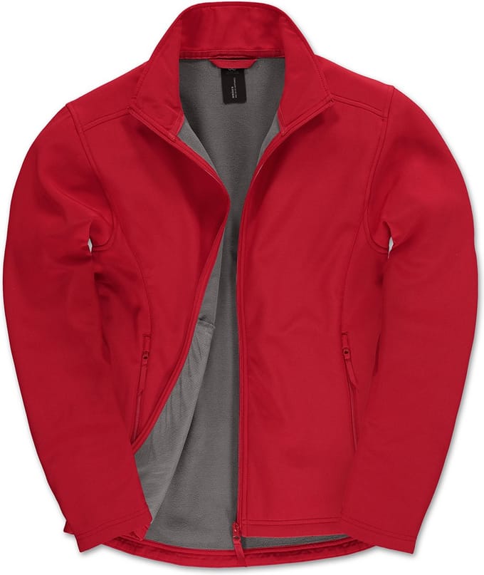 Fleecevest 'Softshell Jacket ID.701' B&C Collection Maat S Rood/Grijs