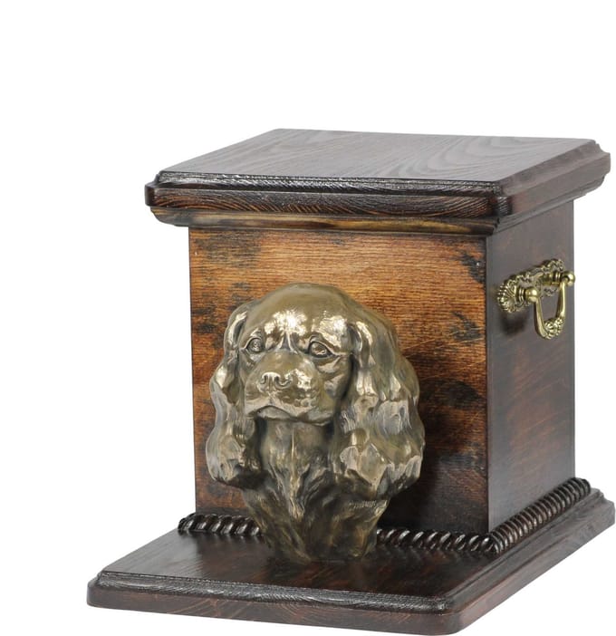 Elegante urn voor Cavalier King Charles Spaniel met hondenbuste