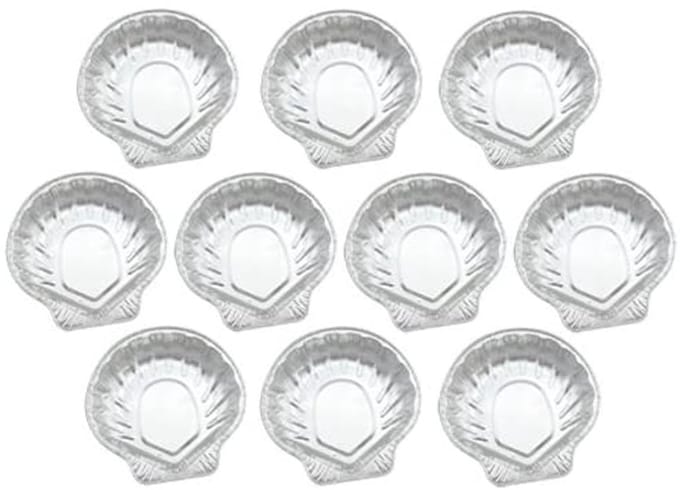 Set van 10 coquilles Saint-Jacques schalen van aluminium 12,5 cm Fackelmann