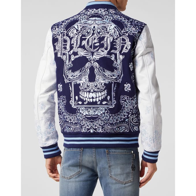 Leren Bomber Paisley