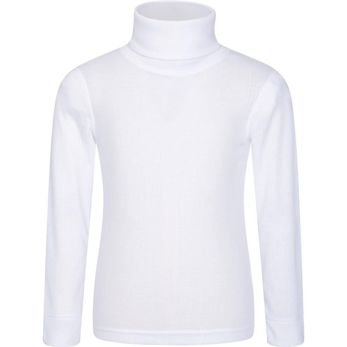 Mountain Warehouse Kinder-/kids Talus Roll Neck Top met lange mouwen (Wit)