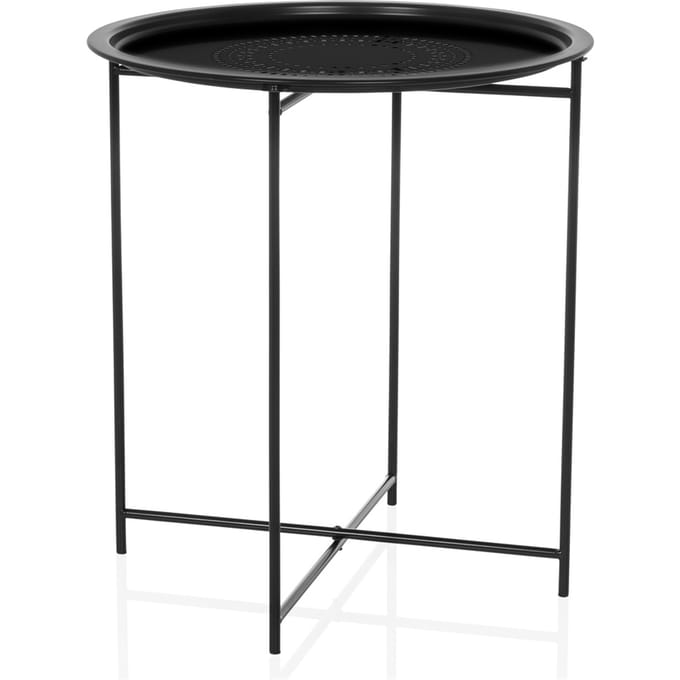 Bijzettafel / salontafel / sofatafel ALLRUND metaal zwart hjh LIVING