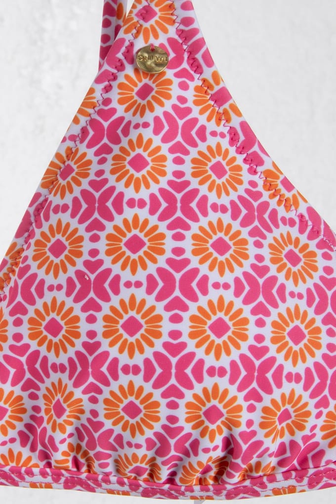 Shiwi Romy Bikini Top Porto Tile Azalea Pink Größe: 40 | Bikinis Outlet | Damen | Rosa