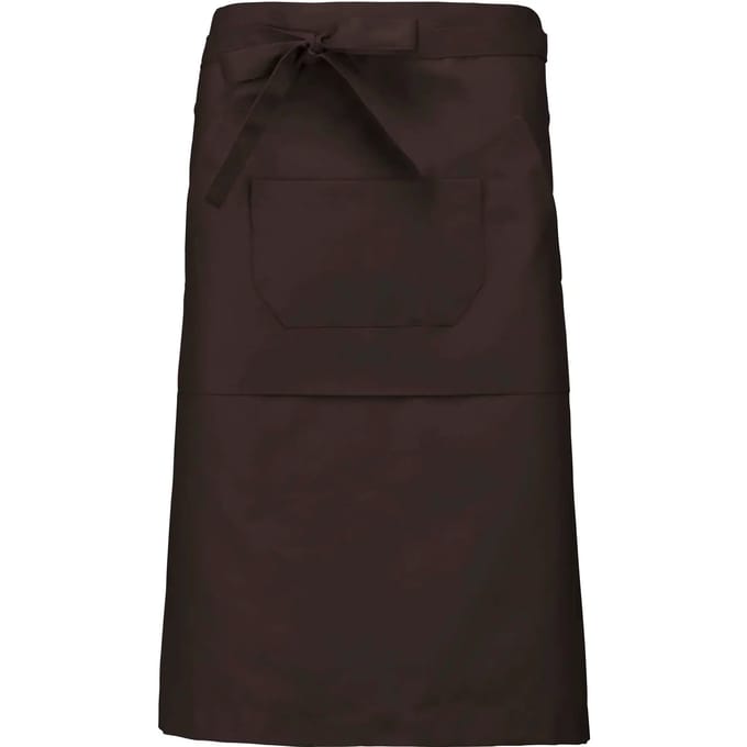 Kariban Polykatoen lang schort K897 - Chocolate - One size