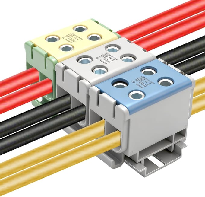 Dailygoods - DIN-Rail Aansluitblok 145A voor Industriële Toepassingen