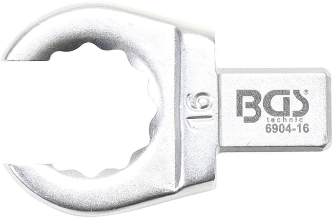 BGS insteek-ringsleutel open 16 mm opname 9 x 12 mm - 6904-16