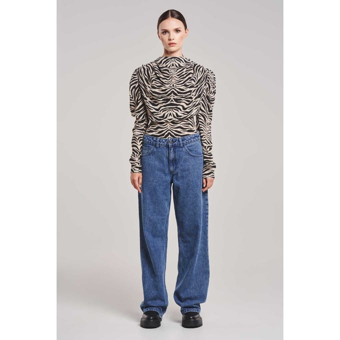 BENU Zebra blouse met knopen