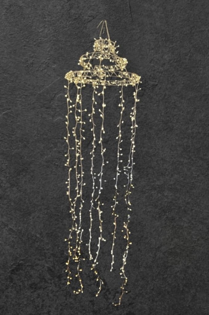 Luca Lighting Kroonluchter, Chandelier zilver klassiek wit 600LED Timer ,IP44 - H180 x D45cm