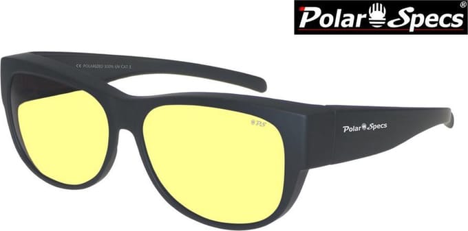 Polar Specs® Overzet Nachtbril PS5097 – Mat Zwart – Polarized Nightdriving Cat.1 – Medium