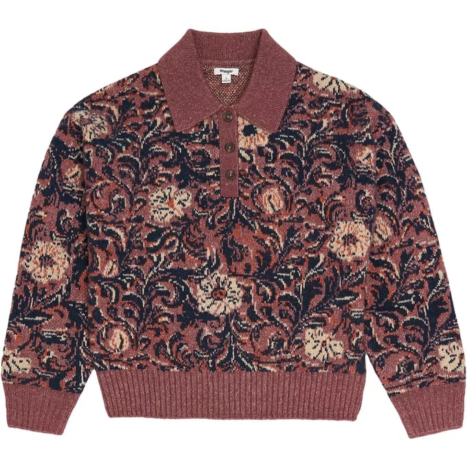 Damespolo met lange mouwen Wrangler Ranch Floral