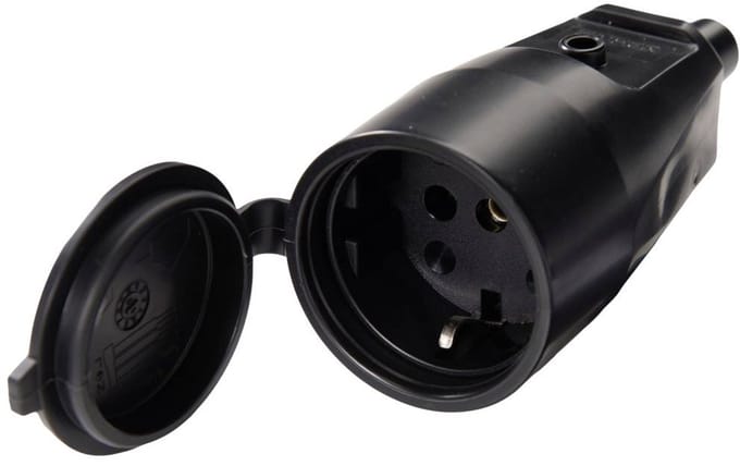 Martin Kaiser 552/sw Koppeling met randaarde PVC 250 V Zwart IP44