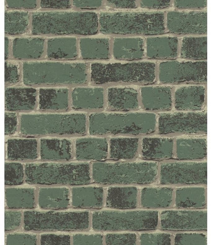 GROEN STEENSTRIPS BEHANG EXCLUSIEF RASCH 806755