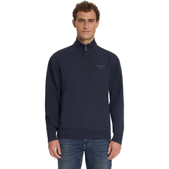 No Excess Sweater half zip dark night
